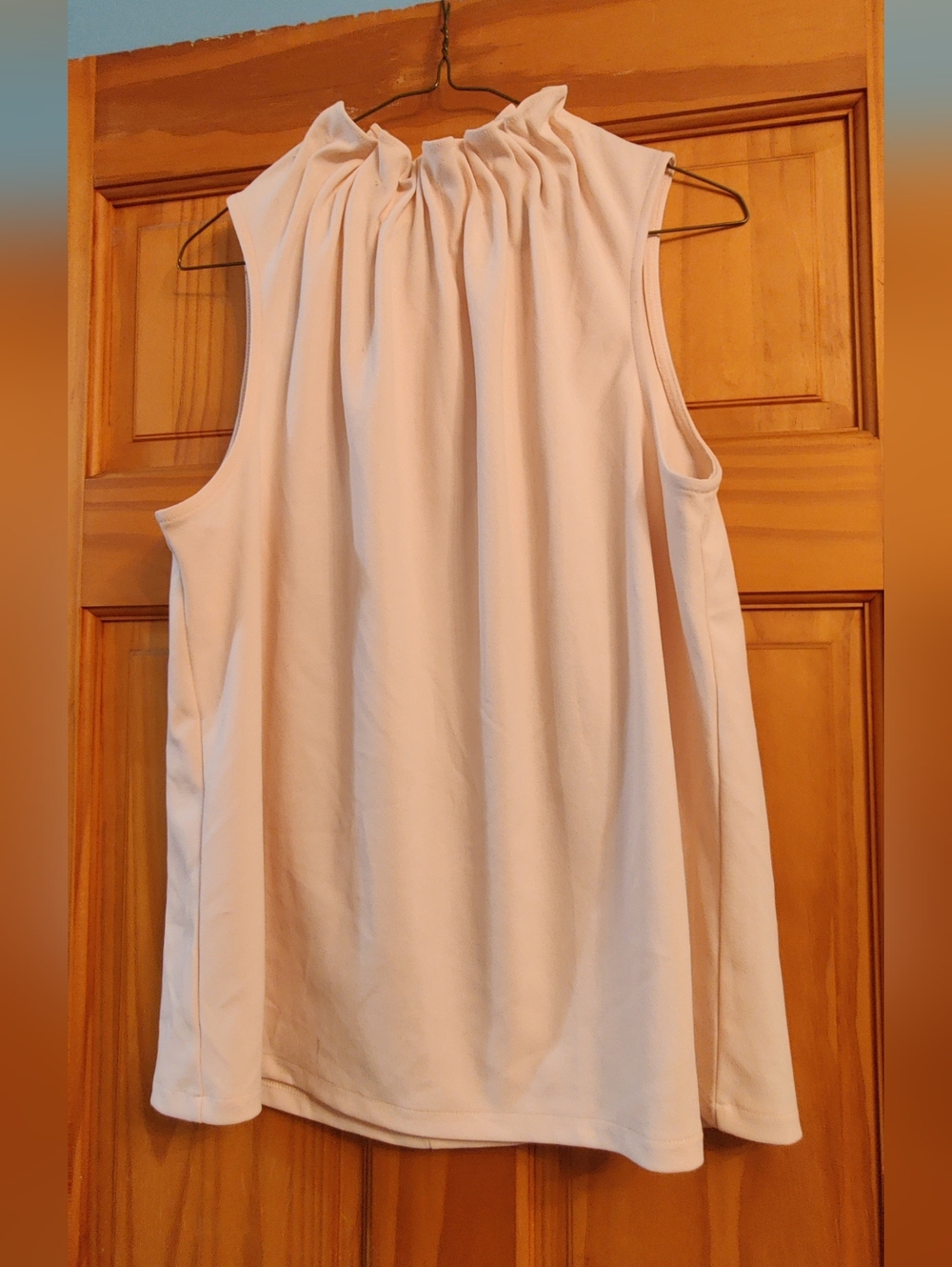 Ann Taylor Factory High Neck Sleeveless Light Pink Top